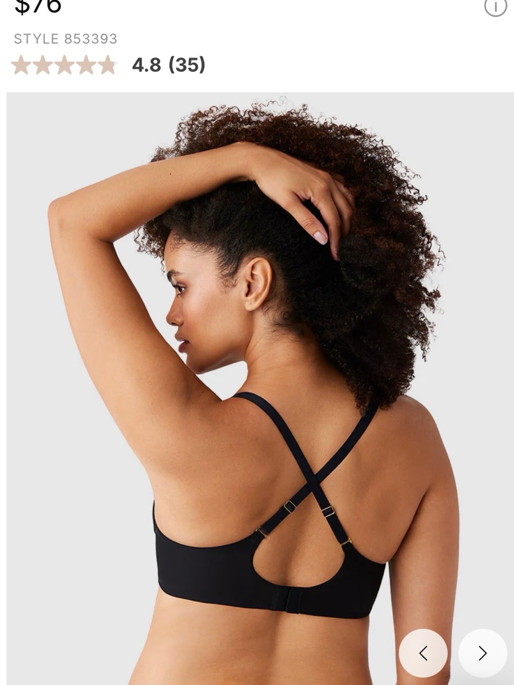 Wacoal- Black Convertable “T-Shirt Bra” size 34C- Women Intimates